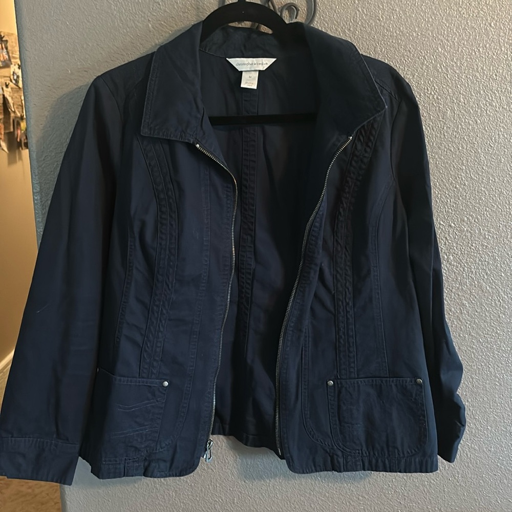 Christopher and Banks Zip Up Blazer